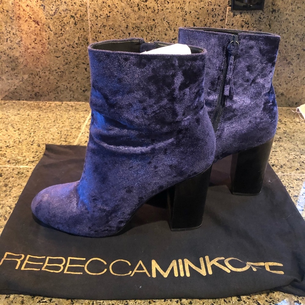 Rebecca minkoff blue suede boots